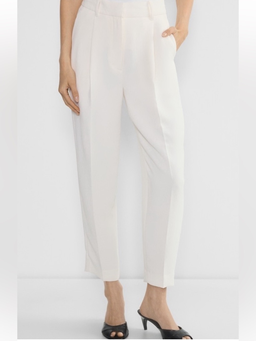 Wilfred Carrot High-Rise Straight Trousers - White